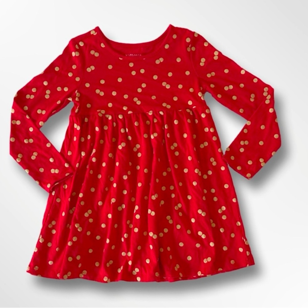 Red Polka Dot Long Sleeve Dress